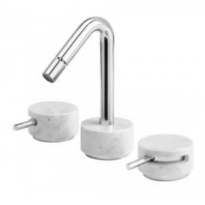 IB RUBINETTERIE MARMO MITIGEUR BIDET TROIS TROUS AVEC BEC BASCULANT