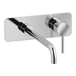 IB RUBINETTERIE INDUSTRIE ROBINET DE LAVABO MURAL AVEC ÉVACUATION CLIK CLAK CM 24.5