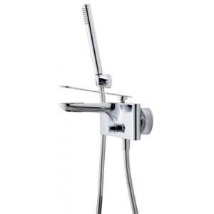 IB RUBINETTERIE K2 MITIGEUR DE BAIGNOIRE MURAL AVEC KIT DE DOUCHE