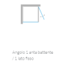 ARBLU DEDALO ANGLE 1 BATTANT + 1 FIXE