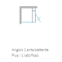 ARBLU DEDALO ANGLE PLUS 1 PORTE OUVRANTE + 1 CÔTÉ FIXE