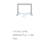 ARBLU DEDALO PLUS NICCHIA 1 BATTENTE + 2 FIXES (OUVERTURE CENTRALE)