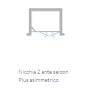 ARBLU DEDALO PLUS NICHE 2 PORTES SALOON ASYMÉTRIQUE