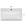 GLOBO T-EDGE LAVABO 80X47 SOSPESO