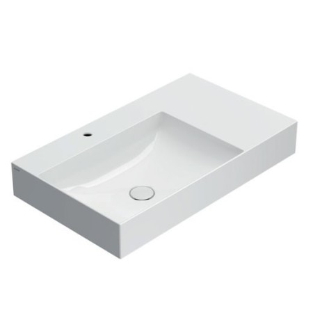 GLOBO T-EDGE LAVABO 80X47 VASQUE DÉCENTRÉE SUSPENDUE/POSE SUR