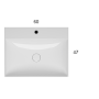 GLOBO T-EDGE LAVABO 60X47 SOSPENSÉ