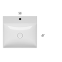 GLOBO T-EDGE LAVABO 50X47 SUSPENDU