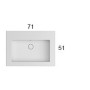 GLOBO T-EDGE LAVABO 71X37 APPOGGIO