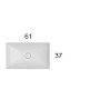 GLOBO T-EDGE LAVABO 61X37 SUSPENDU/À POSER