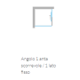 ARBLU MERCURIO ANGLE 1 PORTE COULISSANTE + 1 FIXE