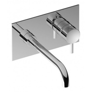 IB RUBINETTERIE MILAN TORINO ROBINETTERIE LAVABO MURAL COMPLÈTE AVEC ÉVACUATION CM 21