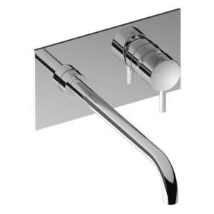 IB RUBINETTERIE MILAN TORINO MITIGATEUR LAVABO MURAL COMPRENANT ÉVACUATION CM 24.6