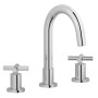 IB RUBINETTERIE WOW MITIGEUR LAVABO TROIS TROUS BEC HAUT COMPLÈTE AVEC ÉVACUATION