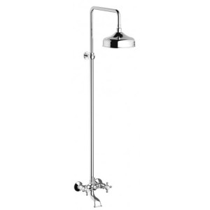 IB RUBINETTERIE HERMES COLONNE DE DOUCHE AVEC PULVERISATEUR ET SORTIE D'EAU POUR BAIGNOIRE