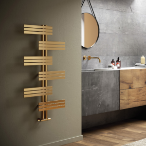 CORDIVARI DESIGN BABYLA THERMO-ÉCLAIRAGE EN ACIER INOXYDABLE BRILLANT DORÉ