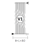 CORDIVARI DESIGN RIO® INOX BRILLANT - H 2000 L 671