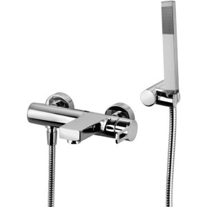 PAFFONI RINGO MITIGEUR DE BAIGNOIRE EXTÉRIEUR AVEC ENSEMBLE DE DOUCHE À BRAS ARTICULÉ
