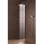 BOSSINI RÊVE - CUBE H 75 CUBE SOFFIONE À MUR 400X400 mm AVEC BRAS DE 500mm