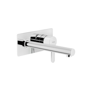 NOBILI ABC MITIGEUR DE LAVABO MURAL BEC LONG 20 CM AVEC PLAQUE