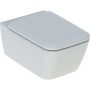 GEBERIT ICÔNE SQUARE WC SUSPENDU RIMFREE AVEC SIEGE SLIM SOFT CLOSE