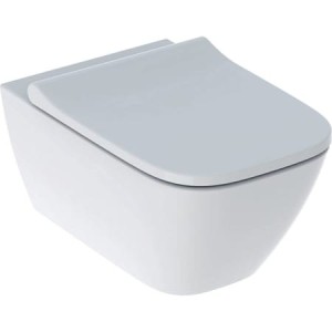 GEBERIT SMYLE SQUARE WC SUSPENDU RIMFREE AVEC ABATTANT SLIM SOFT CLOSE