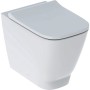 GEBERIT SMYLE SQUARE W.C. SANS RIM AVEC ABATTANT SLIM SOFT CLOSE