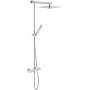 NOBILI COLONNE DE DOUCHE LOOP AVEC MELANGEUR THERMOSTATIQUE EXTERNE ET PULVERISATEUR À ARTICULATION 300X300 MM