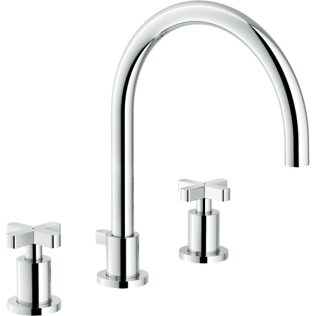 NOBILI LIRA MITIGEUR LAVABO ROBINET 3 TROUS AVEC BEC LONG