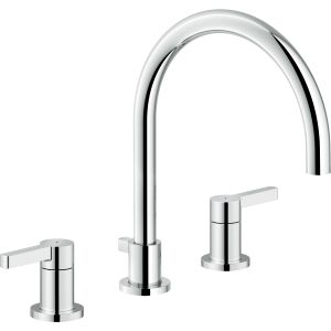 NOBILI UN ROBINET DE LAVABO À 3 TROUS AVEC UN LONG NEZ ET ÉVACUATION