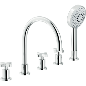 NOBILI MITIGEUR BORD DE BAIGNOIRE AVEC BEC LONG ROBINET 5 TROUS