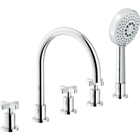 NOBILI MITIGEUR BORD DE BAIGNOIRE AVEC BEC LONG ROBINET 5 TROUS