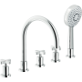 NOBILI MITIGEUR BORD DE BAIGNOIRE AVEC BEC LONG ROBINET 5 TROUS