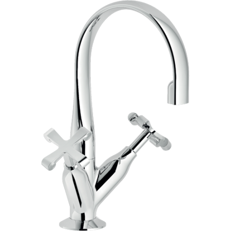 NOBILI ROBINET DE LAVABO À DEUX COMMANDES CARLOS PREMIER AVEC ÉVACUATION