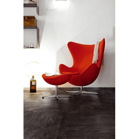 REX CÉRAMIQUES ARDOISE NOIR GRIP 80x80 RECTIFIÉ 9mm