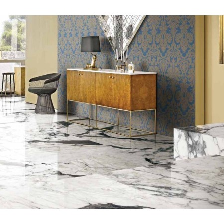 REX CÉRAMIQUES LES BIJOUX CALACATTA ALTISSIMO BLANC BRILLANT 60X120 RECTIFIÉ 9mm