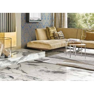 REX CÉRAMIQUES LES BIJOUX CALACATTA ALTISSIMO BLANC BRILLANT 60X120 RÉCTIFIÉ 6mm