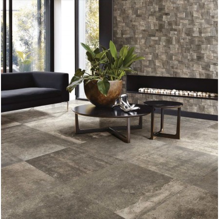 REX CERAMICHE LA ROCHE MUD ANTICATO 60X60 RÉCTIFIÉ 9mm R10