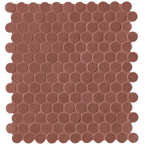 FAP CERAMICHE LIGNE DE COULEUR COPPER/MARSALA MOSAÏQUE RONDE 29,5X32,5