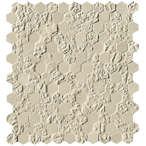 FAP CERAMICHE IMPRIMÉ BEIGE BLOOM HEXAGONE MOSAÏQUE 29,5X32,5