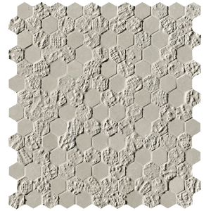 FAP CERAMICHE IMPRIMÉ GRIS BLOOM MOSAÏQUE HEXAGONE 29,5X32,5