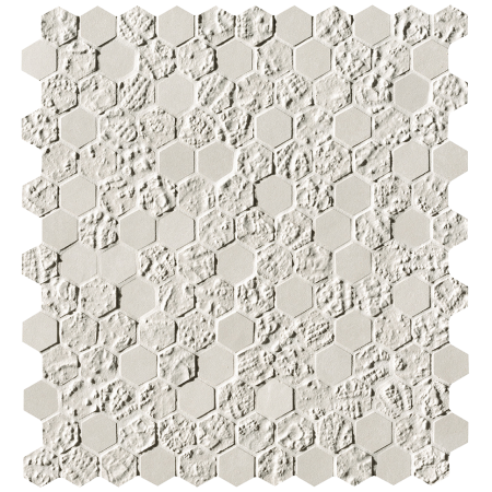 FAP CERAMICHE IMPRESSION BLOOM BLANC HEXAGONE MOSAÏQUE 29,5X32,5