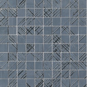 FAP CERAMICHE BLOOM MÉTAL BLEU ARGENT MOSAÏQUE 30,5X30,5