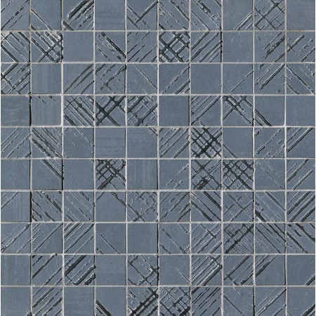 FAP CERAMICHE BLOOM MÉTAL BLEU ARGENT MOSAÏQUE 30,5X30,5