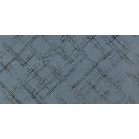 FAP CERAMICHE BLOOM MÉTAL BLEU ARGENT INSERTO 80X160 RECTIFIÉ
