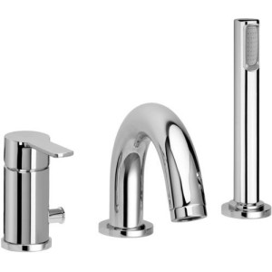 PAFFONI ROBINET DE BORD DE BAIGNOIRE ROUGE