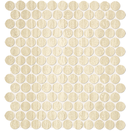 FAP CERAMICHE ROMA TRAVERTIN ROND MOSAÏQUE 29,5X32,5