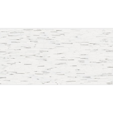 EMILCERAMICA PLAQUE EN MARBRE STATUARIO MICHELANGELO BATTUTO EN LISTELLI FULL LAPPATO 60X120 RECTIFIÉE