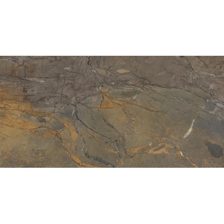 EMILCERAMICA PLAQUE EN MARBRE RELOADED FOSSIL BROWN MALEVIC FULL LAPPATO 60X120 RÉCTIFIÉ