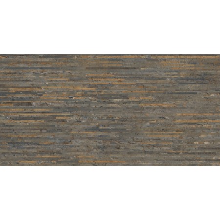 EMILCERAMICA PLANCHE EN MARBRE RELOADED FOSSIL BROWN MALEVIC LAMES PLEINES LAPPÉES 60X120 RECTIFIÉES