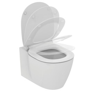 IDEAL STANDARD CONNECT - WC SUSPENDU AVEC SYSTÈME AQUABLADE ET ABATTANT SLIM SOFT CLOSE